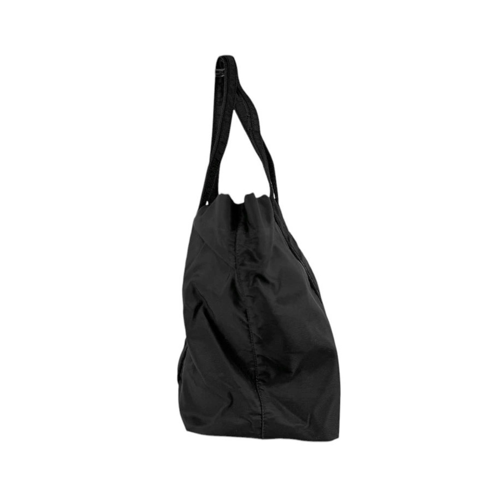 Prada Black tote embroidered bag Tessuto Black